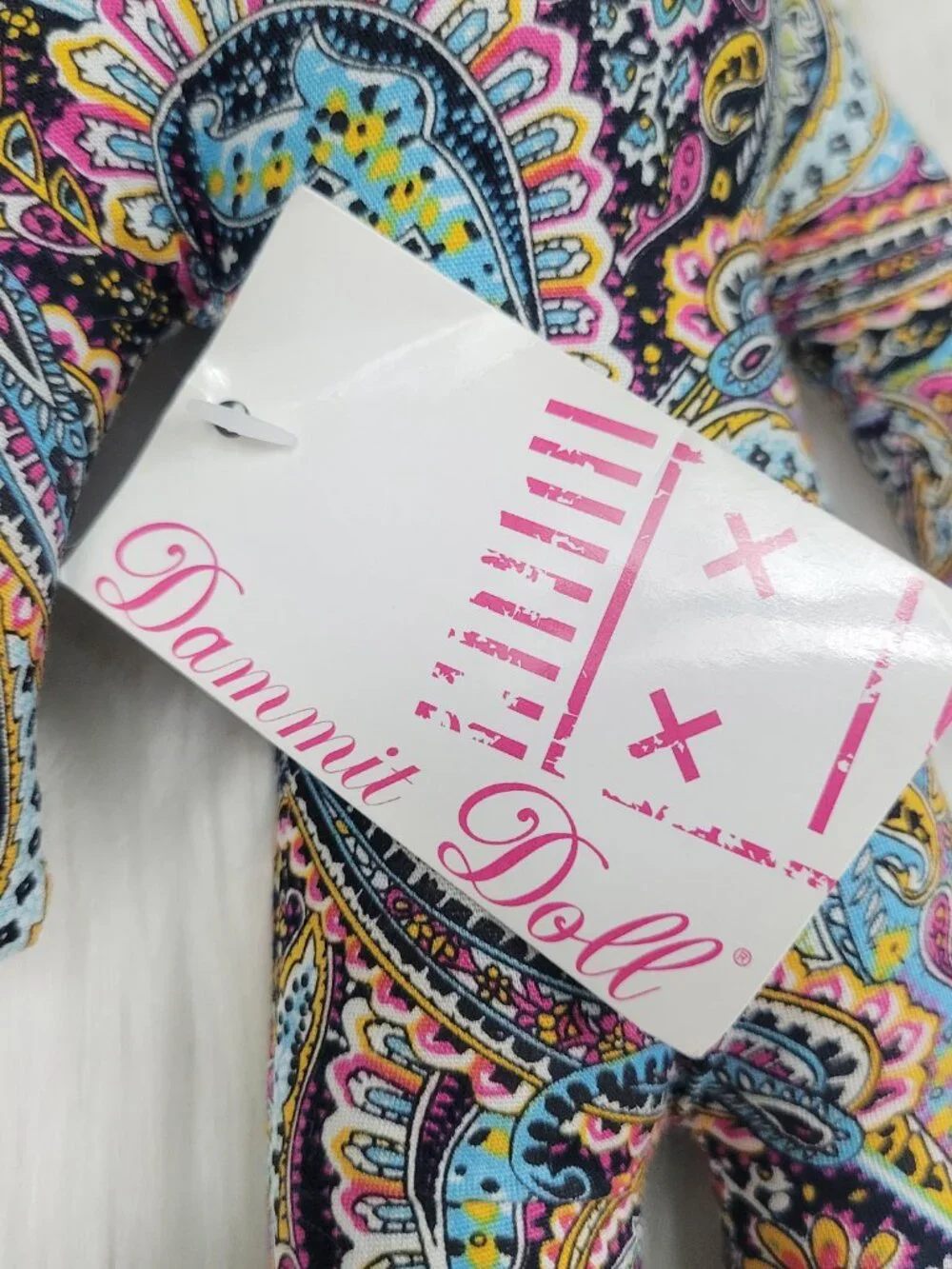 New Dammit Doll Paisley Pattern Stress Gag Plush Gift 12